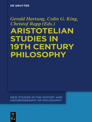 cover image of Aristotelian Studies in 19th Century Philosophy
